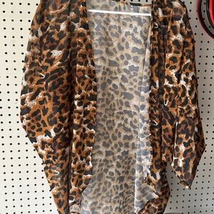 Leopard Print Women's Kimono Jacket